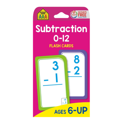 Subtraction 0-12 Flash Cards Image