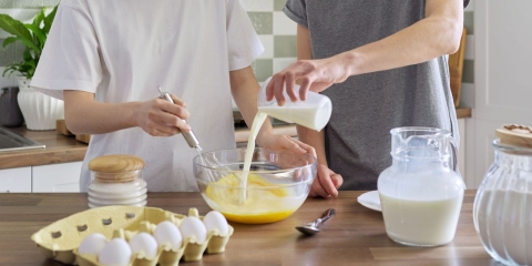 Teens Cooking Stock Image