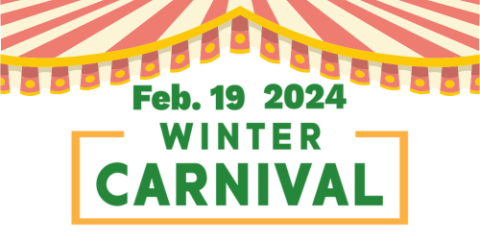 Circus tent with text 'Winter Carnival'
