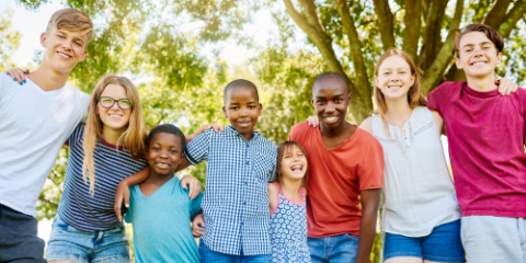 group of racially diverse children