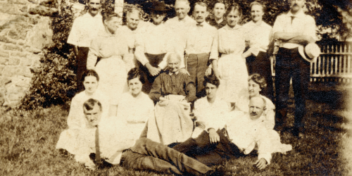 old photo of a family